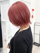 ダブルトーキョー シブヤ(W-TOKYO SHIBUYA)&nbsp;ボブウルフカットレイヤーカットワインレッドカラーブリーチ