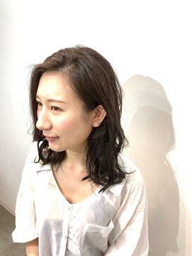 グランディール(Grandir) 大人かわいい　小顔ロブ　ブレージュ　ラフカール