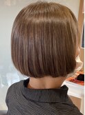 【L by first】キラ髪リタッチ×スモーキーグレージュ×ミニボブ