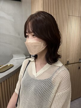 ロンドプロフィール 浦和(Lond profil) 中川陽南子【韓国風大人可愛いヘアこなれミディ/オレンジ】