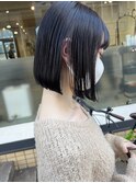 ボブ×ブルーブラック stylist渡邊雅哉