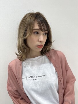 スノードロップ 高円寺店(Snowdrop) 黒髪/グレーベージュ/レイヤーロング/前髪パーマ/高円寺