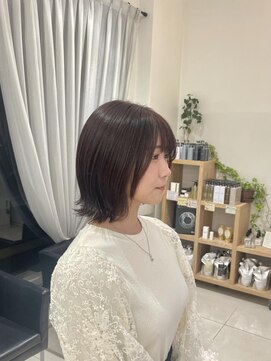 ケンジサナンド(KENJE Sanando) 大人可愛いレイヤーボブ×春のトレンドピンクブラウンカラー