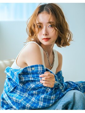 ベルバイリトル(belle by little) カーテンバングゆるふわパーマ