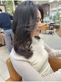 ロング　ロングレイヤー　前髪なしレイヤー