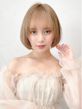 レア 表参道(L'ea) ミディアムヘア暗めカラーグランマッシュデザインカラー