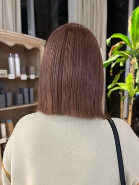 オブジェ シエル(obje't ciel) 【obje’t ciel】切りっぱなしボブ×モカブラウン【暮石　唯】