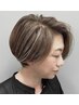 似合わせカット＋カラー＋白髪ぼかしハイライト＋トリートメント【江坂駅前】