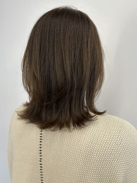 カノエ 福岡香椎店(canoe) ウルフレイヤー ウルフカット オリーブベージュ 透明感カラー