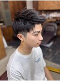【山本智文】男髪ベリーショートアップバング
