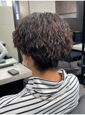 ツイストスパイラルパーマ 束感 ミディアムパーマ ツーブロック