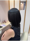 暗髪カラー×レイヤーロブ