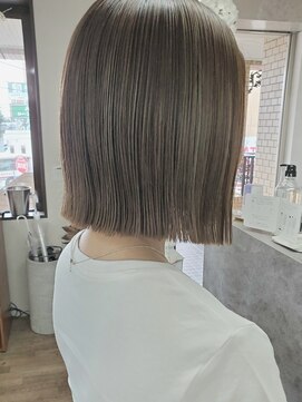ヘアスタジオニコ(hair studio nico...) ぷつっとボブ×オリーブアッシュ※髪質改善※白髪ぼかし