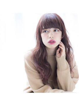 ヘアーアンドメイク シーク 八王子(HAIR&MAKE SeeK) ロング　ピンクグレー