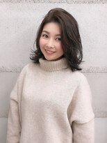 フォンズ(FONS)&nbsp;絶対カワイイRIKAヘアースタイル かきあげバング くびれミディ