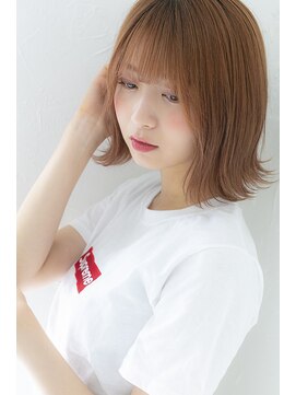 プライズ 池袋店(prize) オレンジベージュ 外ハネボブ337