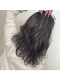 細めハイライトカラー/グレージュカラー/ミディアムレイヤー