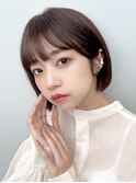 大人可愛い20代30代40代小顔ボブ丸み前下がり