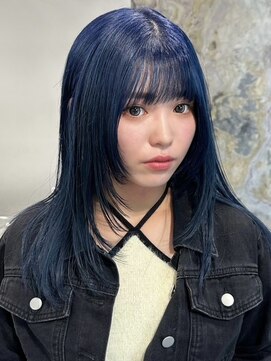 ソル ジングウマエ(SOL JINGUMAE) ダブルカラーブルーアッシュグレージュカラーレイヤーカット