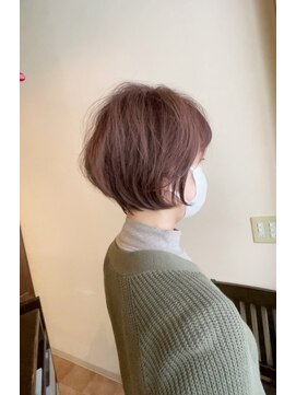 ルポル 大通店(rupolu) ふんわりブラウンショートボブスタイル