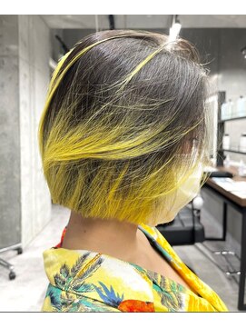 アコ(Aco) バレイヤージュ/エアタッチ/イエロー/黄色