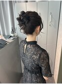 お呼ばれヘア 美髪 ブルーブラック 透明感カラー