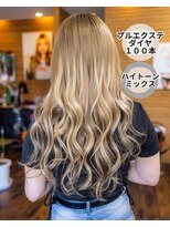 ヘアーメイク ダンス(hair make DANCE)&nbsp;プルエクステダイヤ100本 ハイトーンミックス