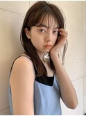 シースルーバングが可愛い◎切りっぱなしのミディアム【銀座】