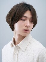 メンズセンターパートマッシュボブ