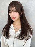 大人可愛い小顔スタイル/ミルクティーブラウン/20代30代40代