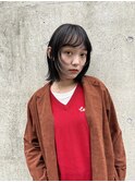 ◎ボブウルフメルティーカラー似合わせカットウェーブミディアム