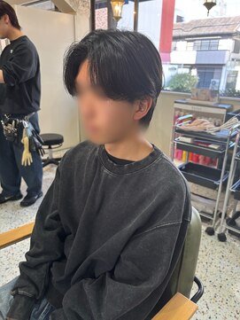 サンバイセライロ 千葉(SAN. by celilo) メンズ韓国ヘア/ニュアンスパーマ/毛流れセンターパート/関祐翔