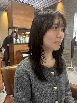 ロングレイヤー×20代韓国風軽めスタイル