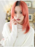 アプリコットオレンジ小顔姫カットレイヤーウルフc7上尾10代20代