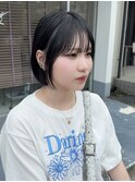 シースルーバング×ミニボブ