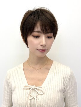 ルージュシー ショートボブ(RU10C) 白髪染め/白髪ぼかしハイライト/ヘッドスパショートスタイル/