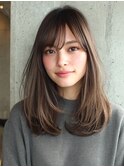 似合わせカットミディアムレイヤー３０代４０代５０代６０代