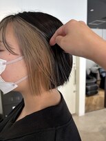 ルチア ヘア ステラ 京都店(Lucia hair stella)&nbsp;インナーカラータッセルボブイヤリングカラー京都河原町学割