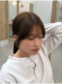 ［透明感ベージュ×顔周りcut］
