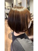 ばっさりショートボブ×ベージュ　20代30代40代50代