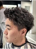 ピンパーマスパイキーショート刈り上げショートラフパーマ