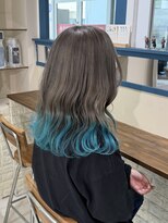 ラック 海老名店(LUCK)&nbsp;グレージュ×ターコイズブルー
