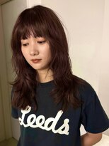 ケイトミラー(KATEMIRROR)&nbsp;【KANON】ミディアム顔周りレイヤー葡萄色