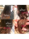女性らしい優しい色味のラズベリーピンク♪