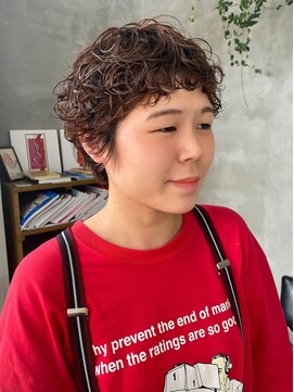 テトヘアー(teto hair) パーマ　強め　ショート　個性的　くりくり