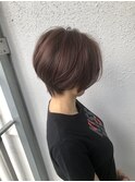 大人小顔ハンサムショート/ひし形レイヤーサイド/ラベンダー