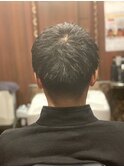 ツーブロックショートアップバング