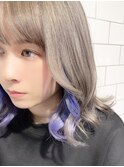 《Blue》#インナーカラー#ラベンダー#ミルクティー