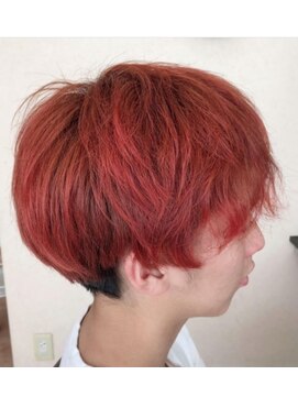 ジプソ(Gypso Hair salon) ブリーチレッドカラー×ナチュラルマッシュ