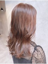 ドゥマン(Demain) 透明感溢れる小顔レイヤーピンクベージュブリーチなし